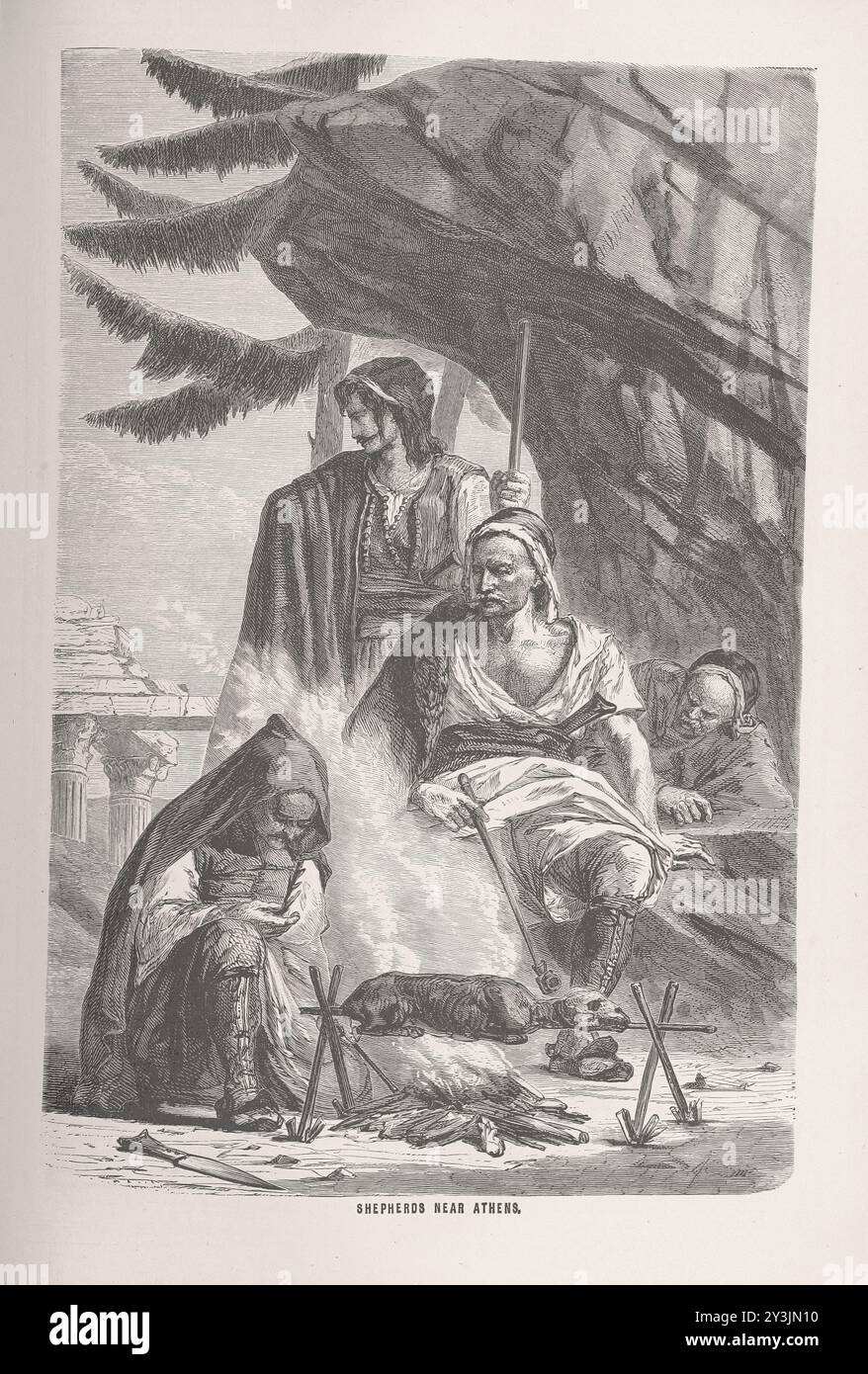 SHEPHERS PRÈS D'ATHÈNES image prise à partir de la page 751 des «errances dans chaque climat; ou, voyages, voyages, et aventures dans le monde entier ... Une suite à "la Terre délimitée avec un stylo et un crayon" ... Avec ... illustrations, etc' Banque D'Images