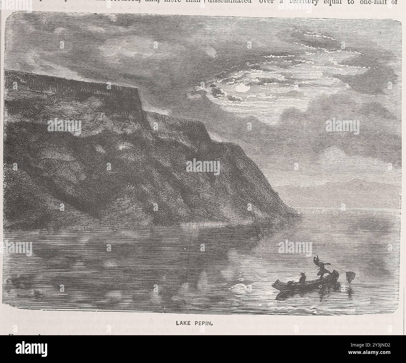 LAC PEPIN image prise de la page 85 des «errances dans chaque climat; ou, voyages, voyages, et aventures dans le monde entier ... Une suite à "la Terre délimitée avec un stylo et un crayon" ... Avec ... illustrations, etc' Banque D'Images