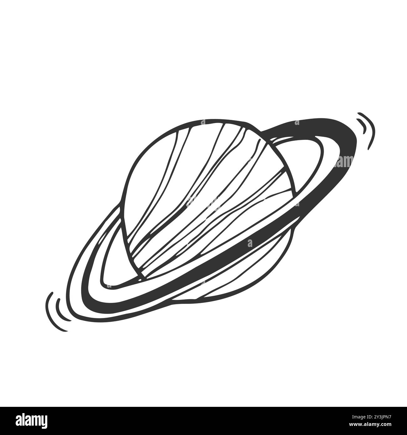 Dessin animé Saturn Planet Vector Clipart Illustration de Vecteur