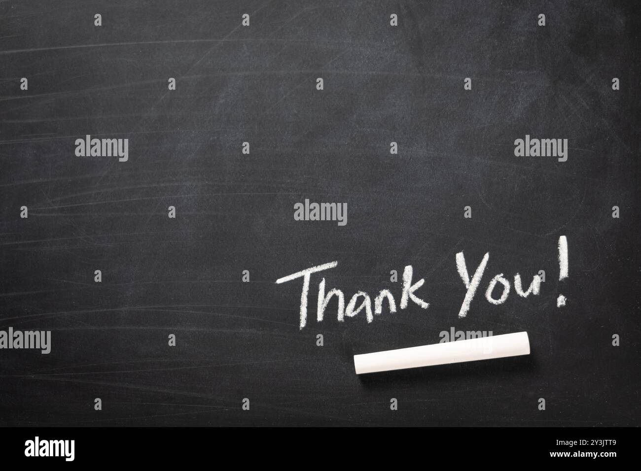 Écriture à la main mot de remerciement sur le tableau noir Banque D'Images