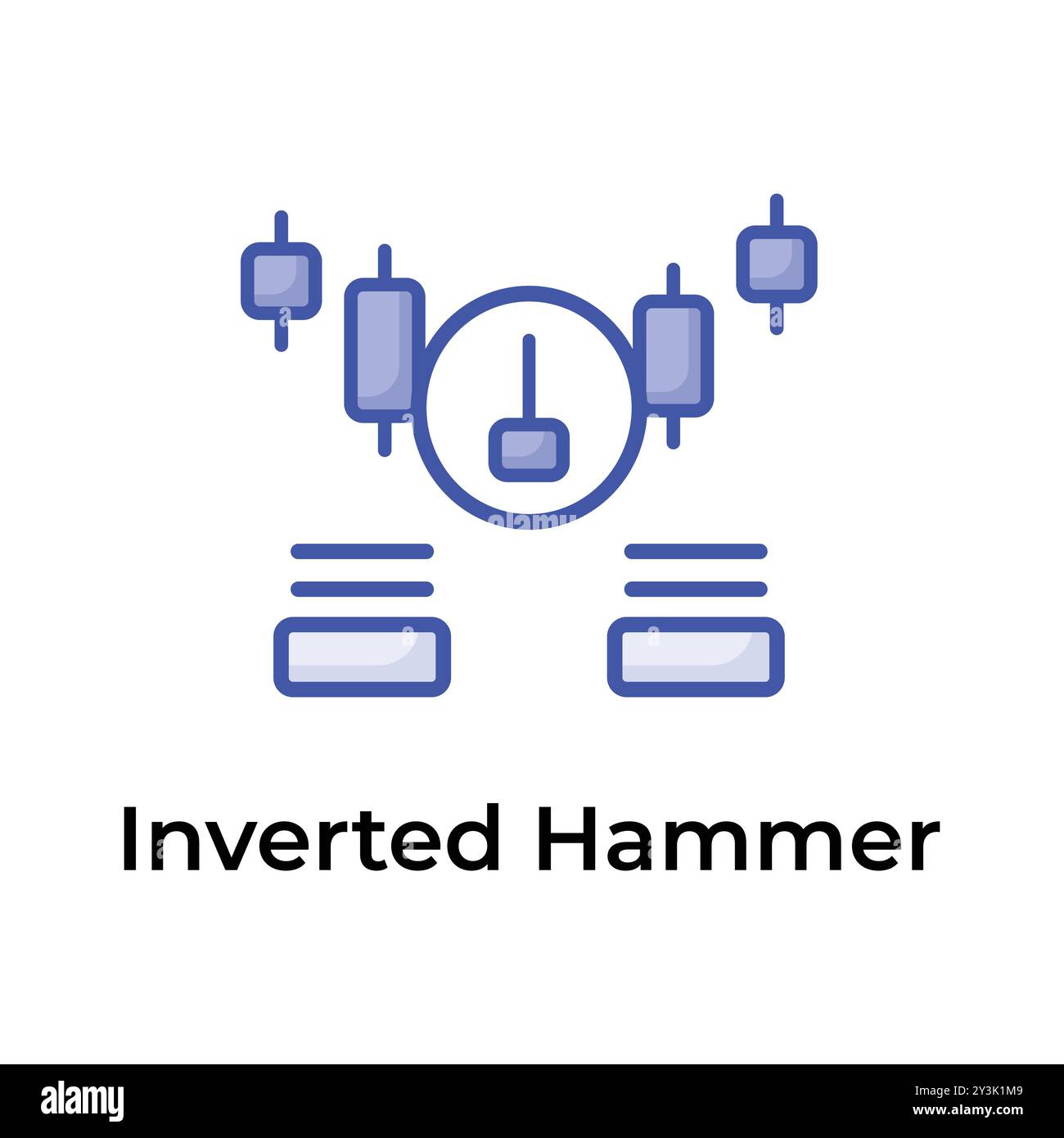 Icône de marteau inversé dans le style moderne, vecteur lié au trading Illustration de Vecteur