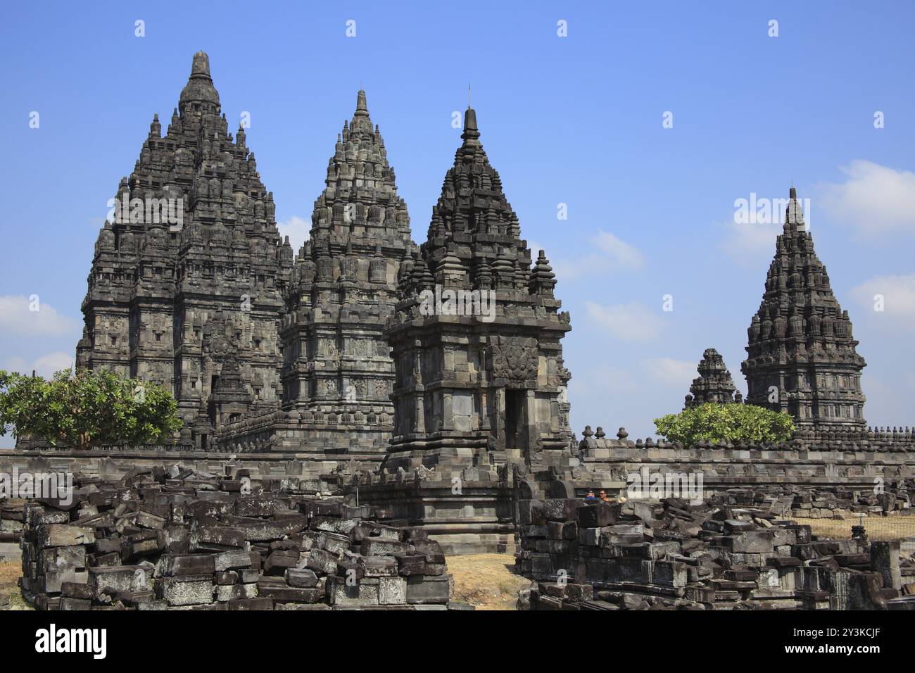 Prambanan est un temple hindou du neuvième siècle dans le centre de Java, Indonésie, Asie Banque D'Images