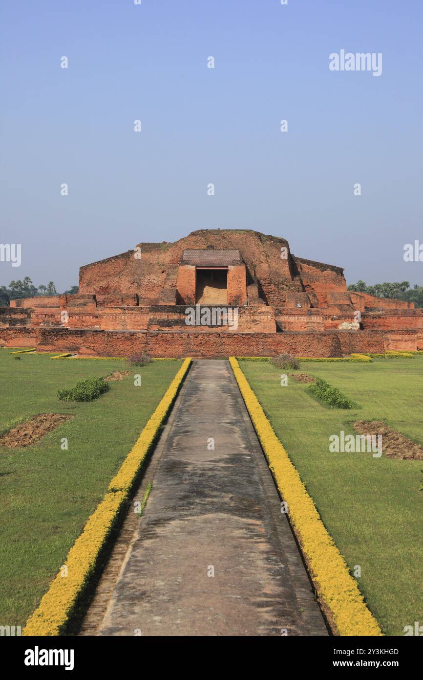 Ancienne université bouddhiste à Vikramshila, Inde, Asie Banque D'Images