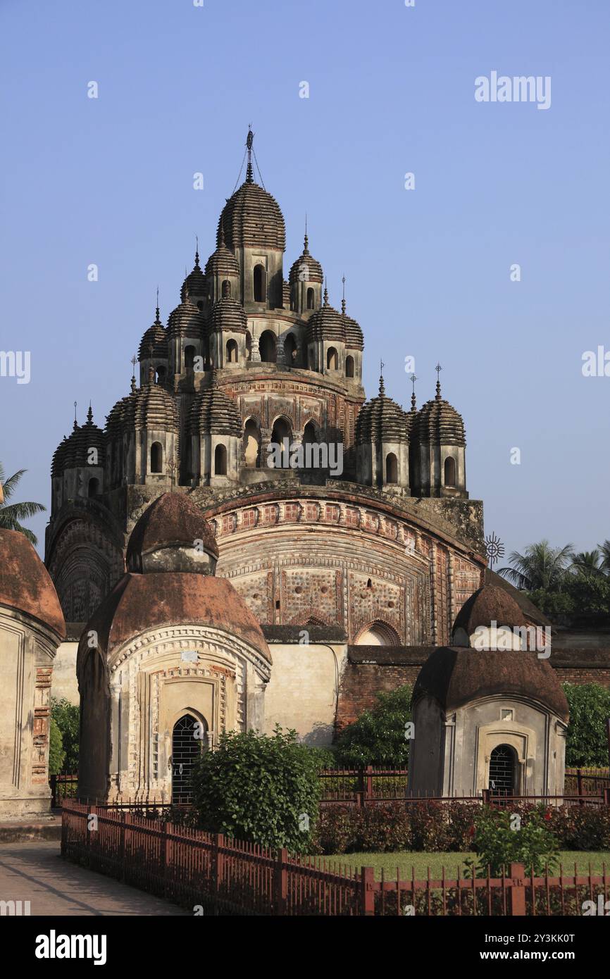 Temple en terre cuite, en Inde. Kalna Lalji Temple Banque D'Images