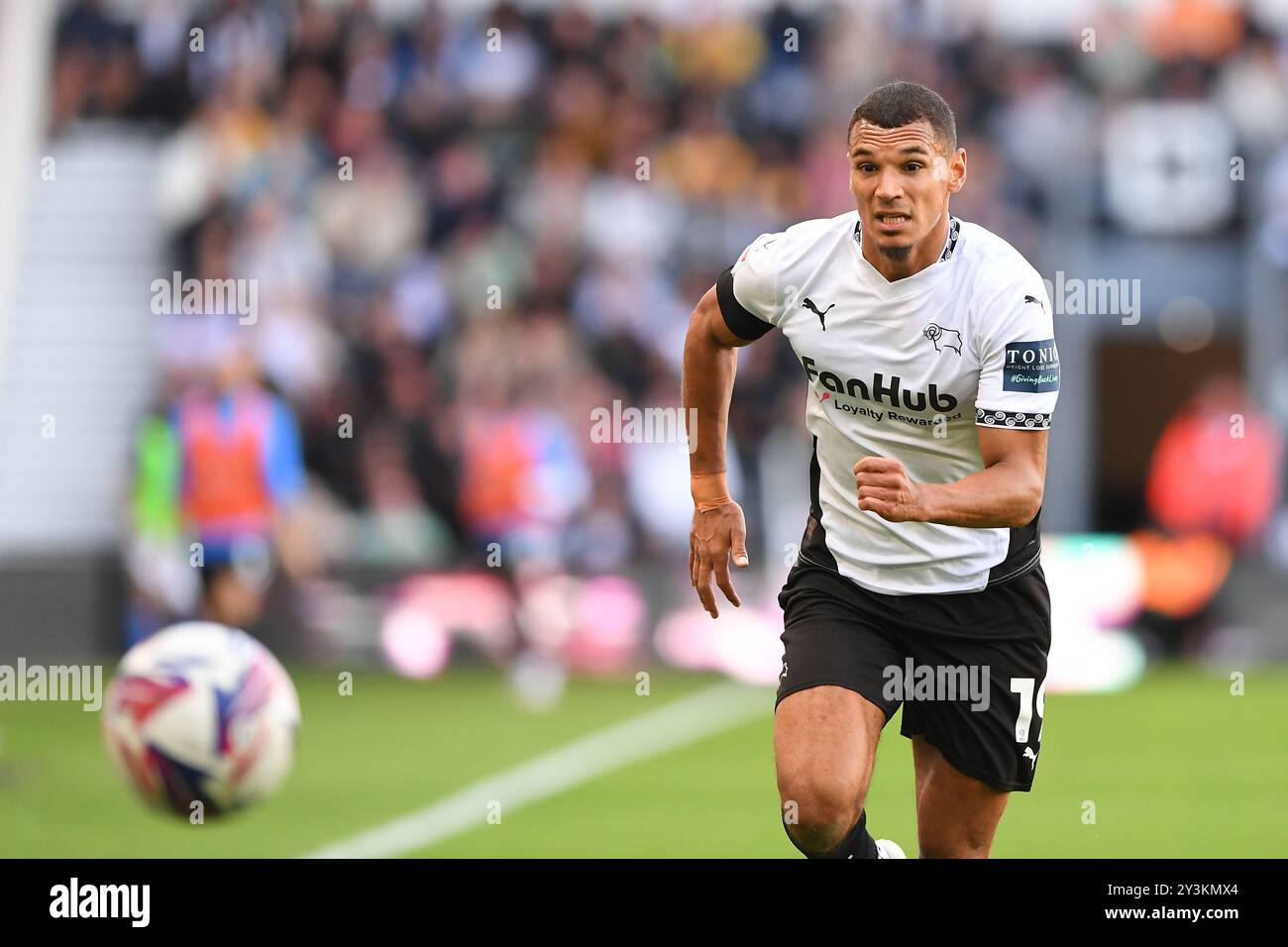 Kayden Jackson du comté de Derby lors du match de championnat Sky Bet entre le comté de Derby et Cardiff City au Pride Park, Derby le samedi 14 septembre 2024. (Photo : Jon Hobley | mi News) crédit : MI News & Sport /Alamy Live News Banque D'Images