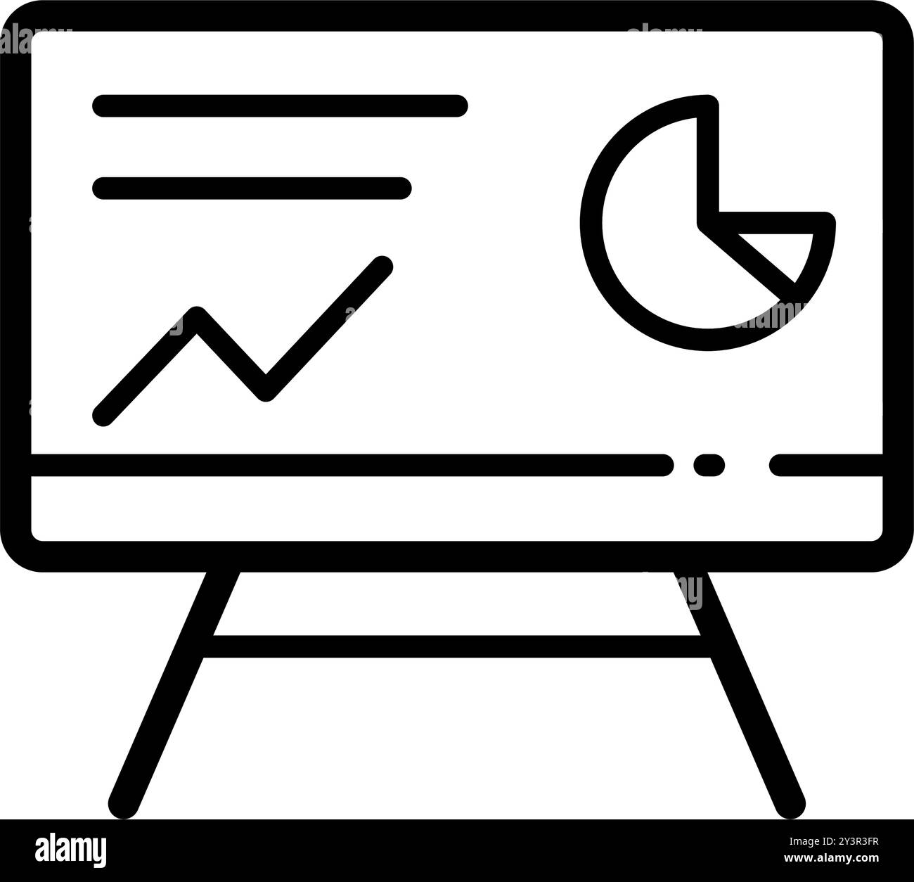 présentation des données - icône vectorielle Illustration de Vecteur