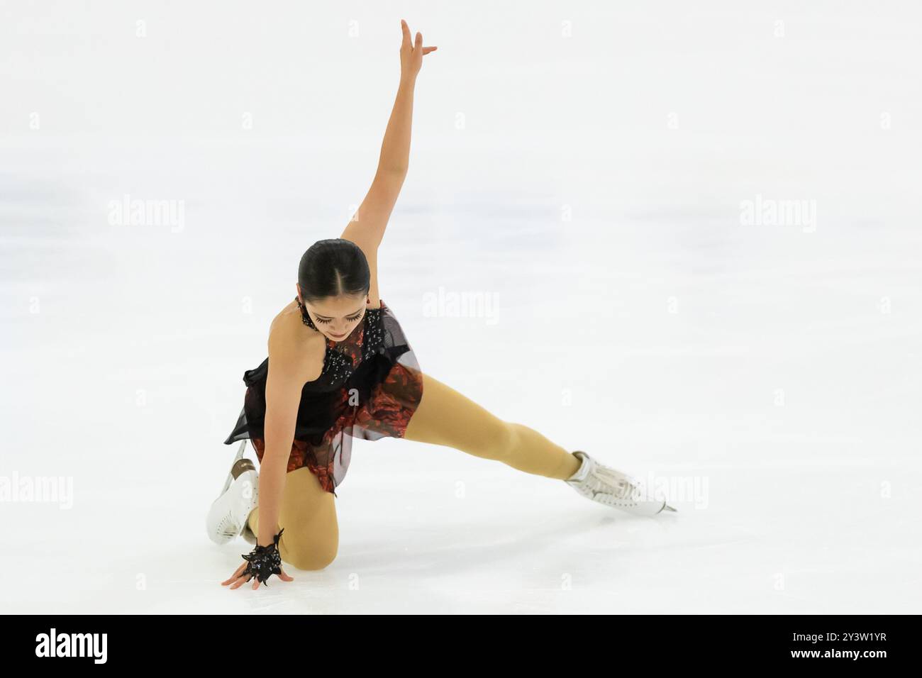 Rinka WATANABE (JPN) lors du patinage libre féminin le 14 septembre 2024 à IceLab Bergame, Italie lors du Challenger Series Lombardia Trophy, compétition de patinage sur glace à Bergame, Italie, le 14 septembre 2024 Banque D'Images