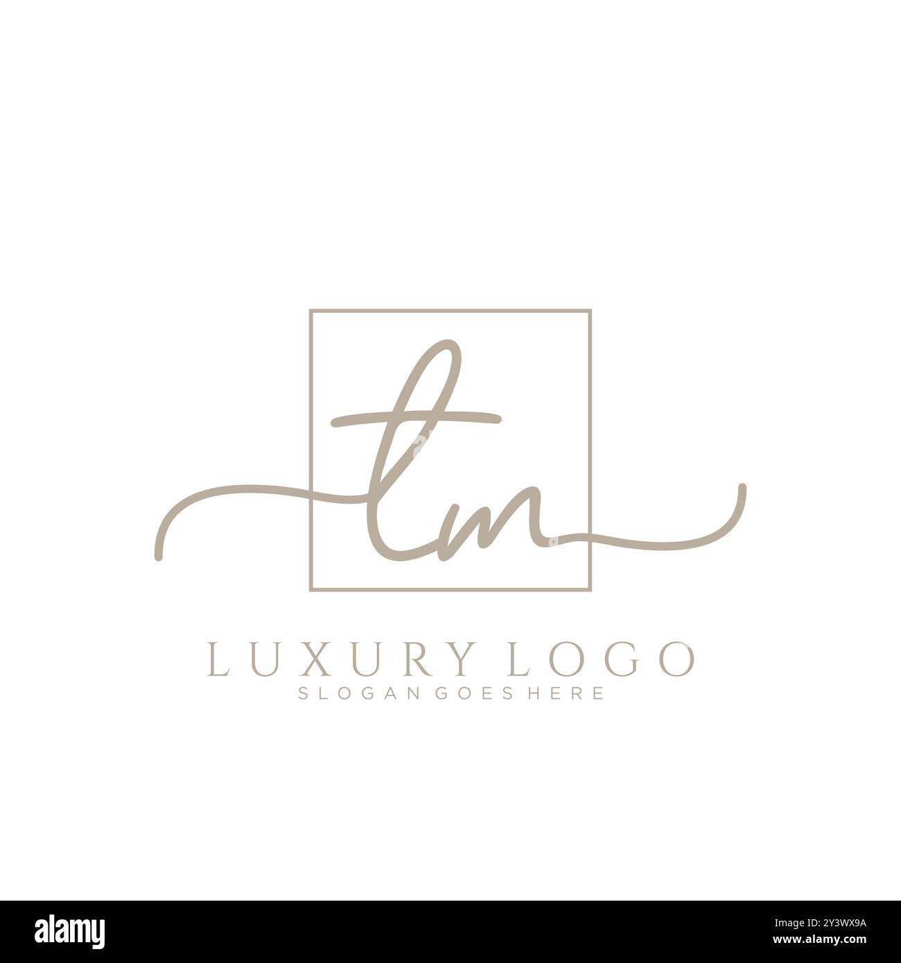 TM logo de l'écriture manuscrite initiale Illustration de Vecteur