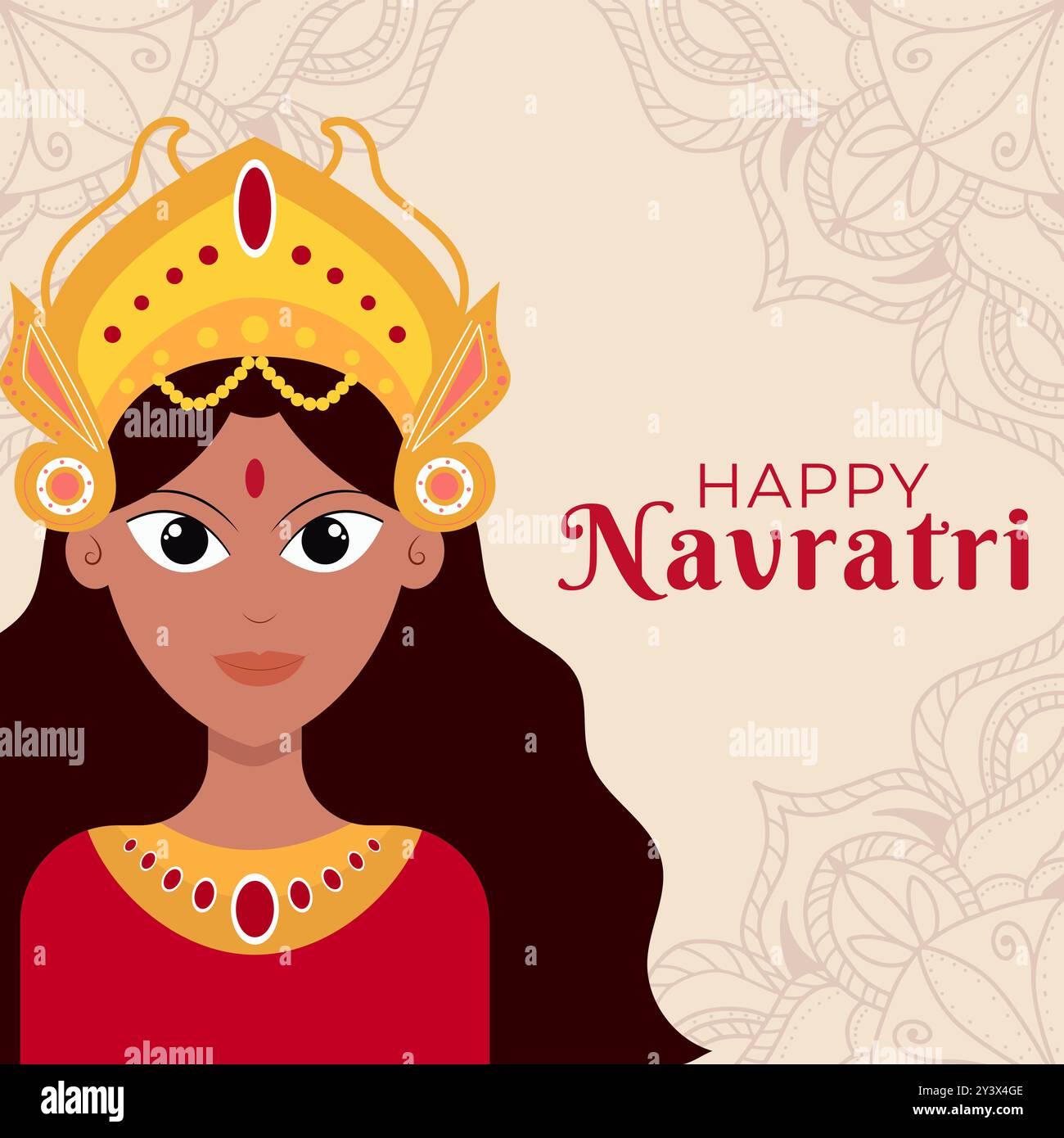 illustration design plat pour célébrer le festival navratri Illustration de Vecteur
