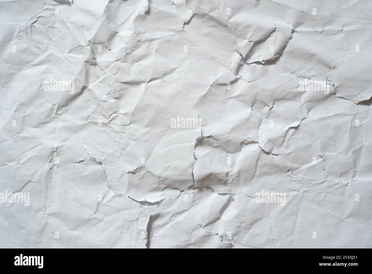 Fond de texture de papier blanc froissé déchiré Banque D'Images