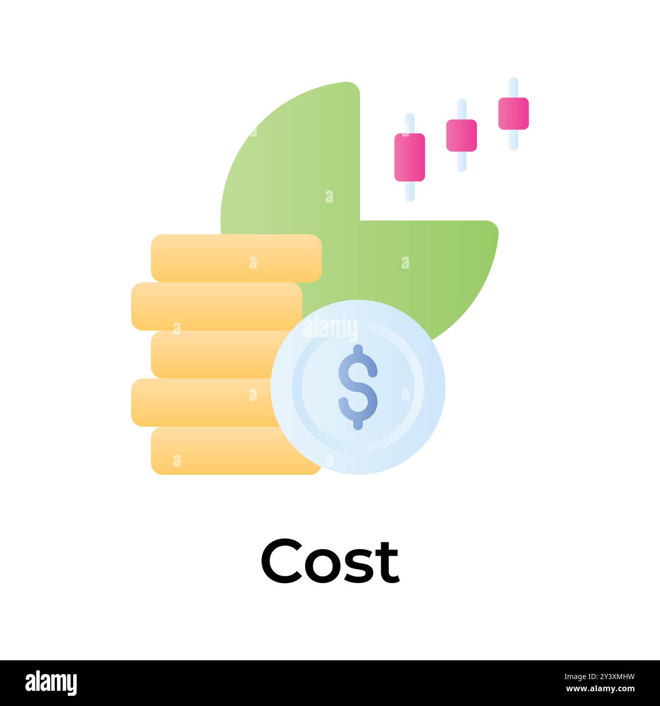 Conception de vecteur de coût de trading, prêt à l'emploi et icône de téléchargement Illustration de Vecteur