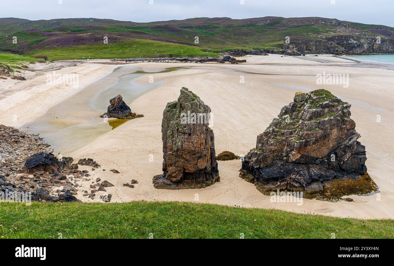 Tolsta Beach, Île de Lewis, Îles occidentales, Écosse, Royaume-Uni Banque D'Images