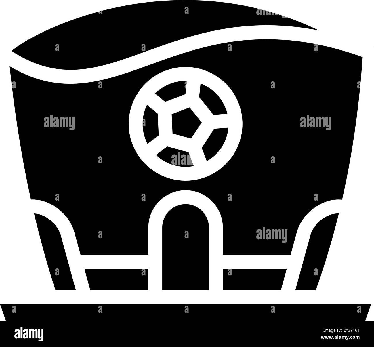 Stade de football Icon Glyph. Football, sport, stratégie. Fichier modifiable Illustration de Vecteur Stade de football Icon Glyph. Football, sport, stratégie. Fichier modifiable Illustration de Vecteur