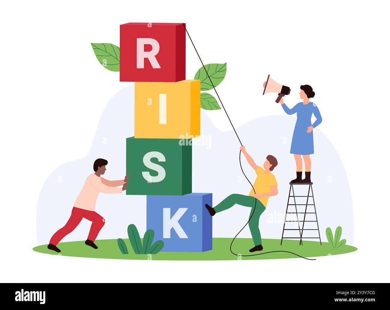 Risk assessment cartoon Banque d'images vectorielles - Alamy