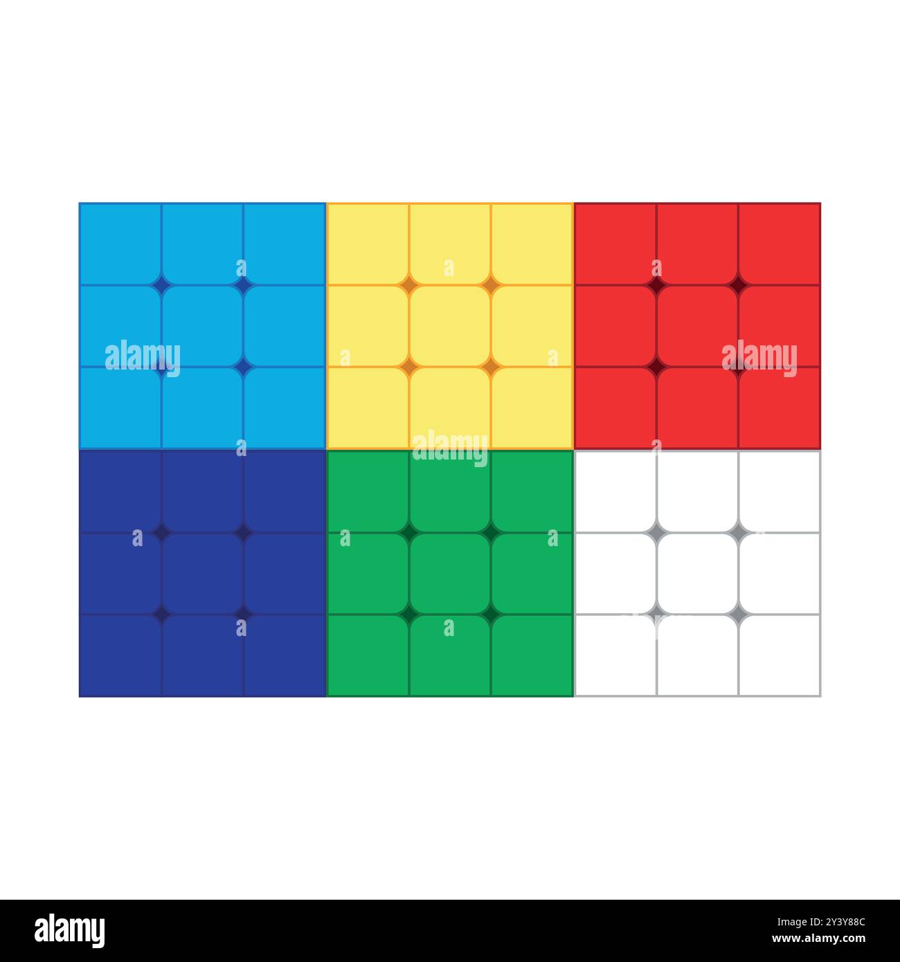 Design coloré Brain Game Cube Puzzle Illustration de Vecteur