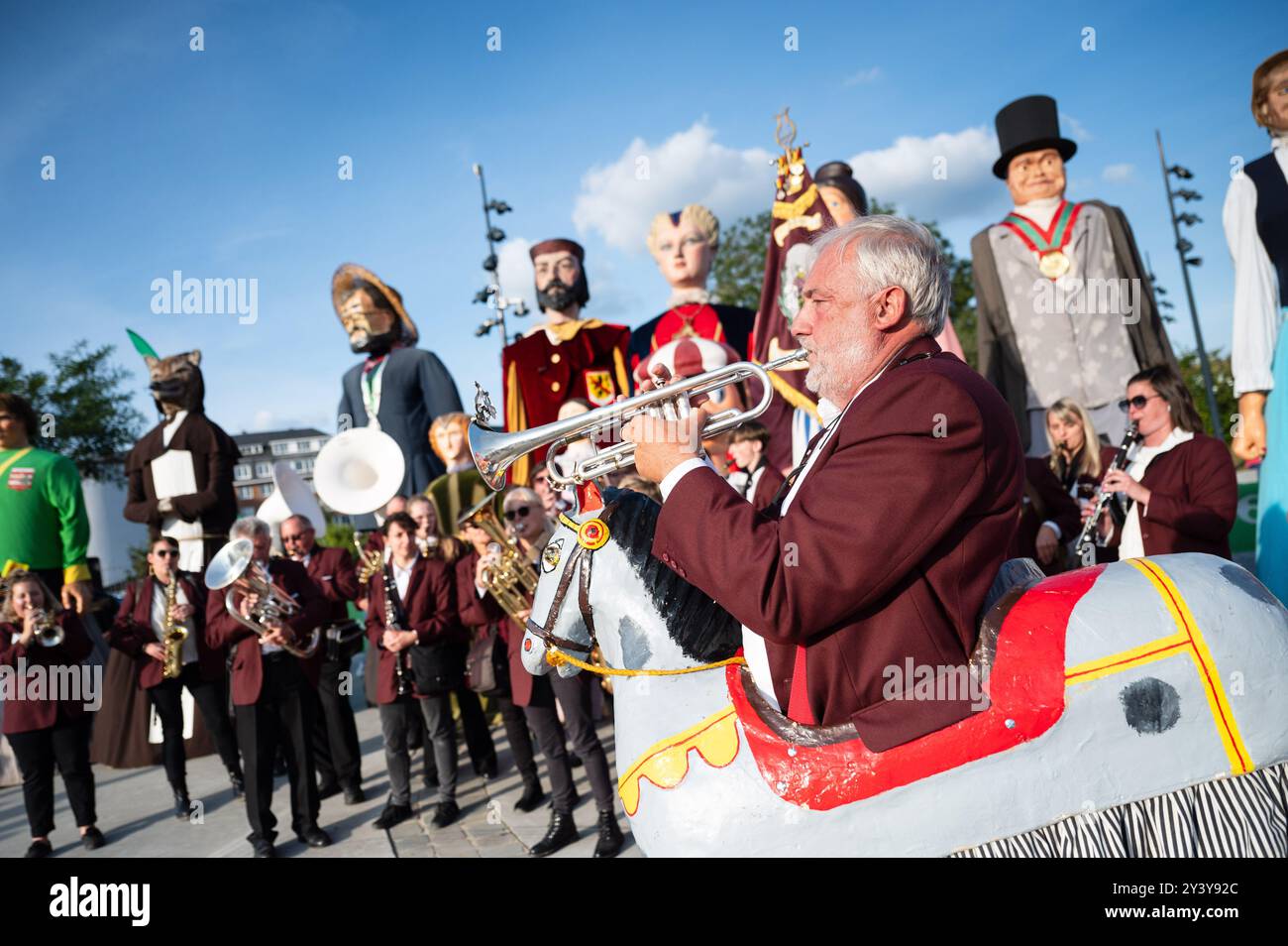 Namur, Belgique. 14 septembre 2024. L'illustration montre la cérémonie officielle des fêtes de Wallonie au Théâtre de Namur, le samedi 14 septembre 2024. BELGA PHOTO MAXIME ASSELBERGHS crédit : Belga News Agency/Alamy Live News Banque D'Images