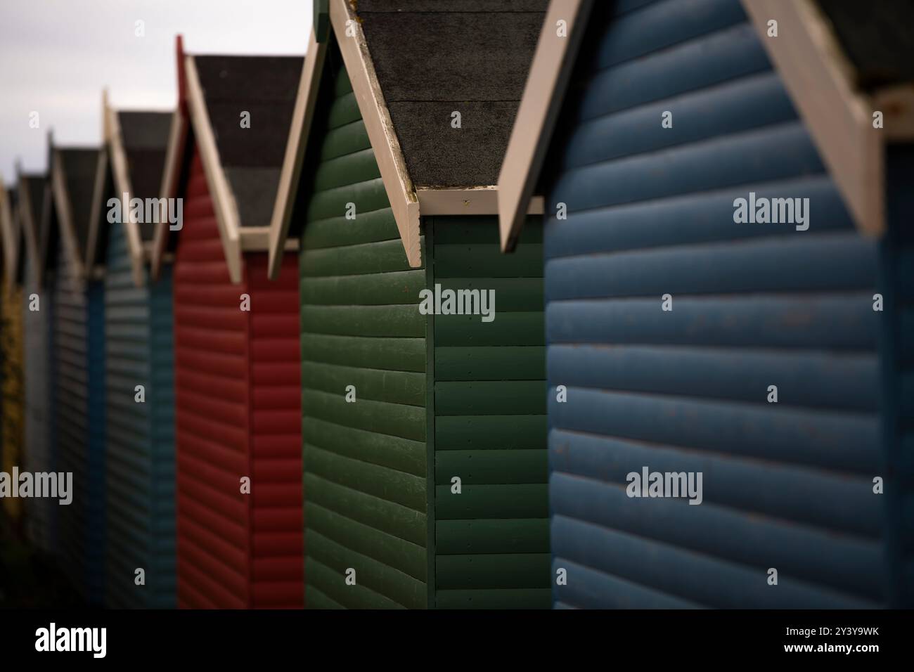 English Beach Hits sur la côte du Kent Banque D'Images