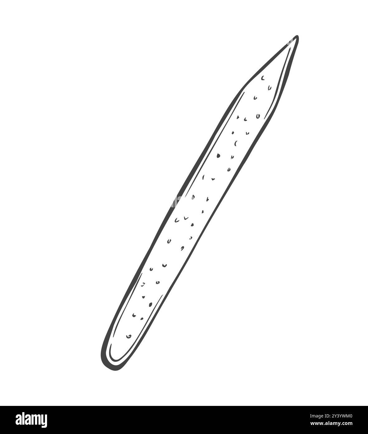 Lime à ongles dessinée à la main de vecteur Doodle. Studio d'ongles, vernis gel, procédure de beauté, stérile, lieu de travail, ongle, outils de manucure. Illustration de Vecteur