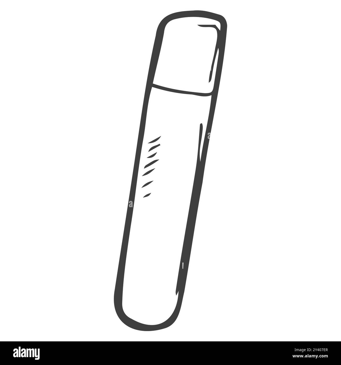 Bombe à cheveux effet vectoriel Doodle. Concept de coiffeur Illustration de Vecteur