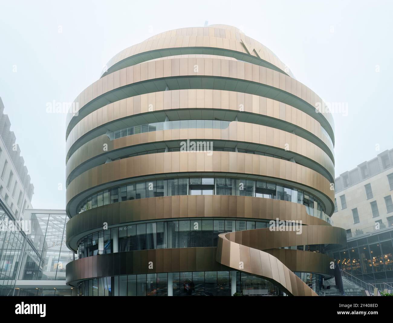 Edinburgh, Écosse, Royaume-Uni - W Hôtel à Edinburgh St James développement par Jestico + Whiles architectes, dans le brouillard Banque D'Images