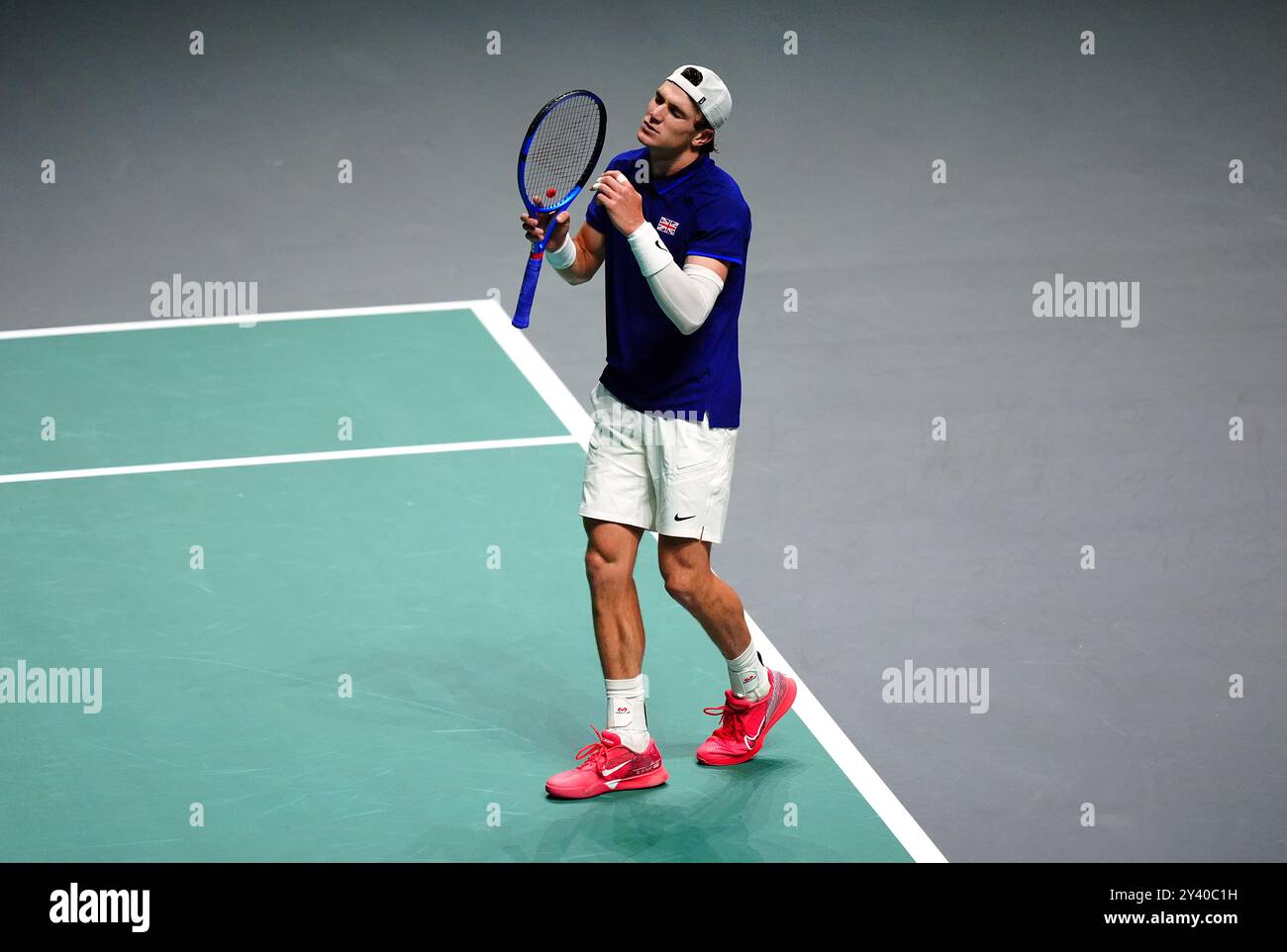 Jack Draper de Grande-Bretagne lors de la finale de la Coupe Davis à l'AO Arena de Manchester. Date de la photo : dimanche 15 septembre 2024. Banque D'Images