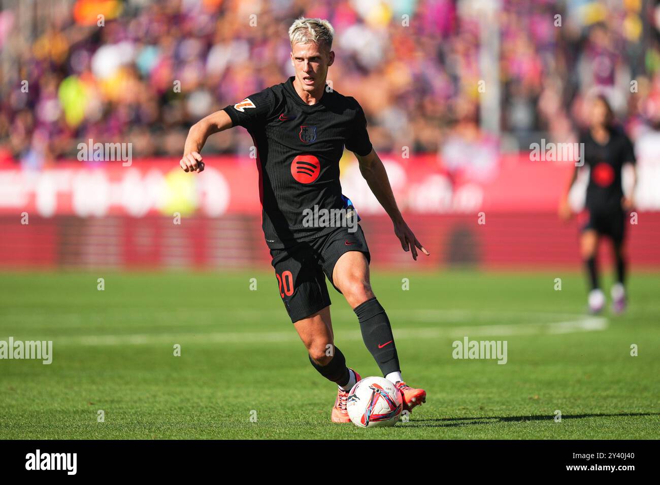 Gérone, Espagne. 15 septembre 2024. Dani Olmo du FC Barcelone lors du match la Liga EA Sports entre Girona FC et FC Barcelone a joué au stade Montilivi le 15 septembre 2024 à Gérone, Espagne. (Photo de Sergio Ruiz/PRO SHOTS) crédit : AGENCE SPORTIVE PRESSINPHOTO/Alamy Live News Banque D'Images