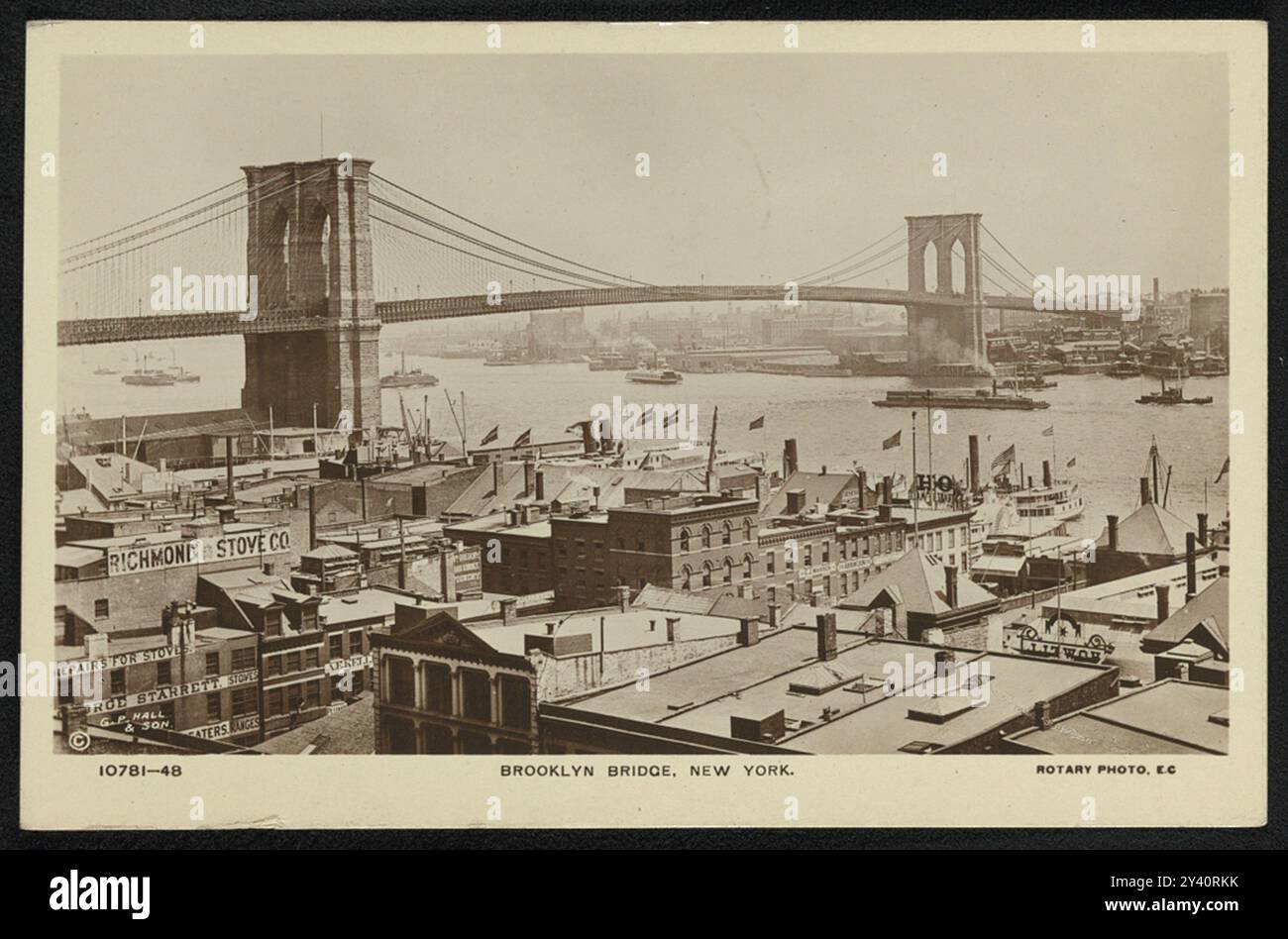 Pont de Brooklyn, New York Banque D'Images