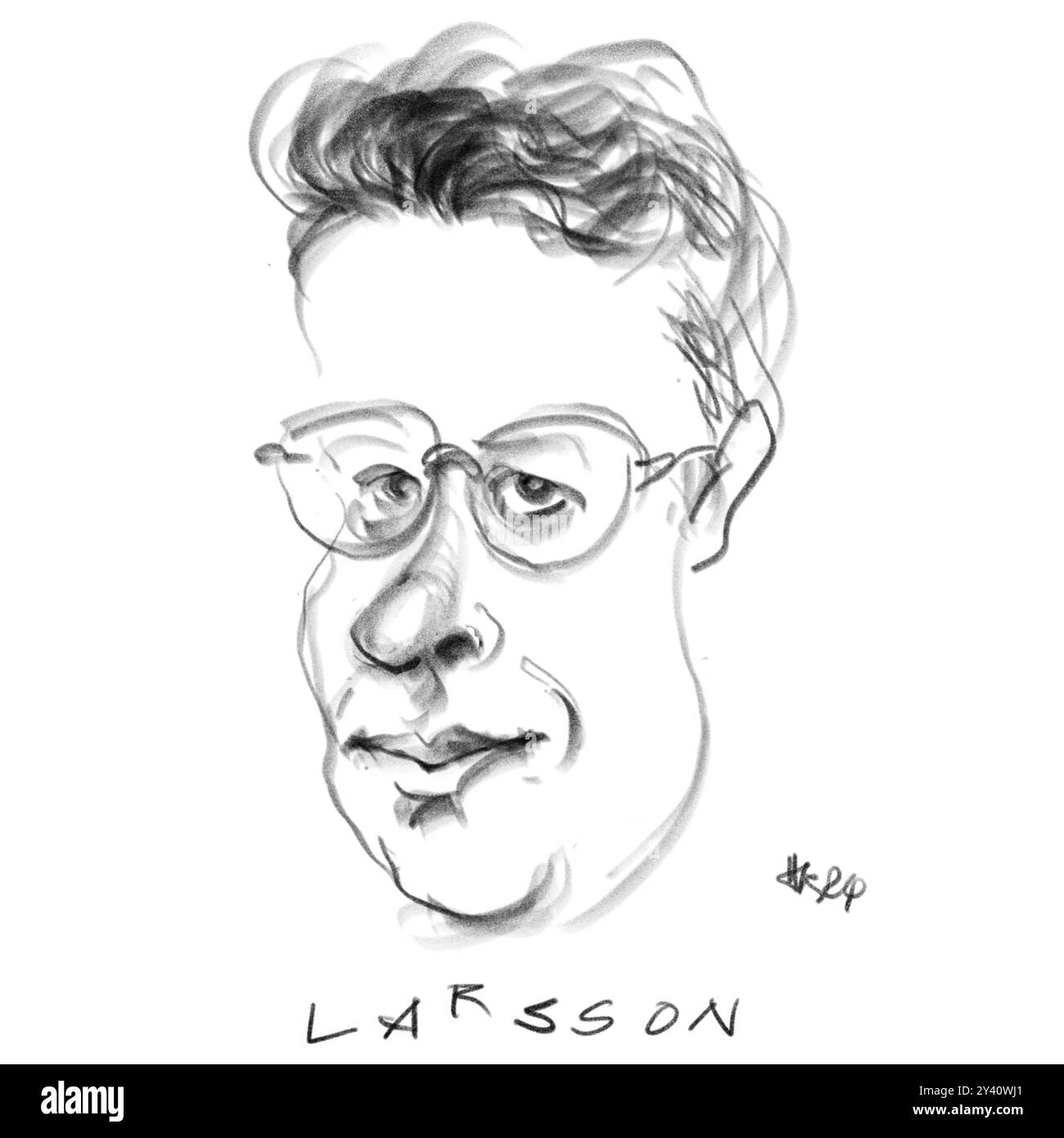 Portrait de l'auteur Stig Larson Banque D'Images