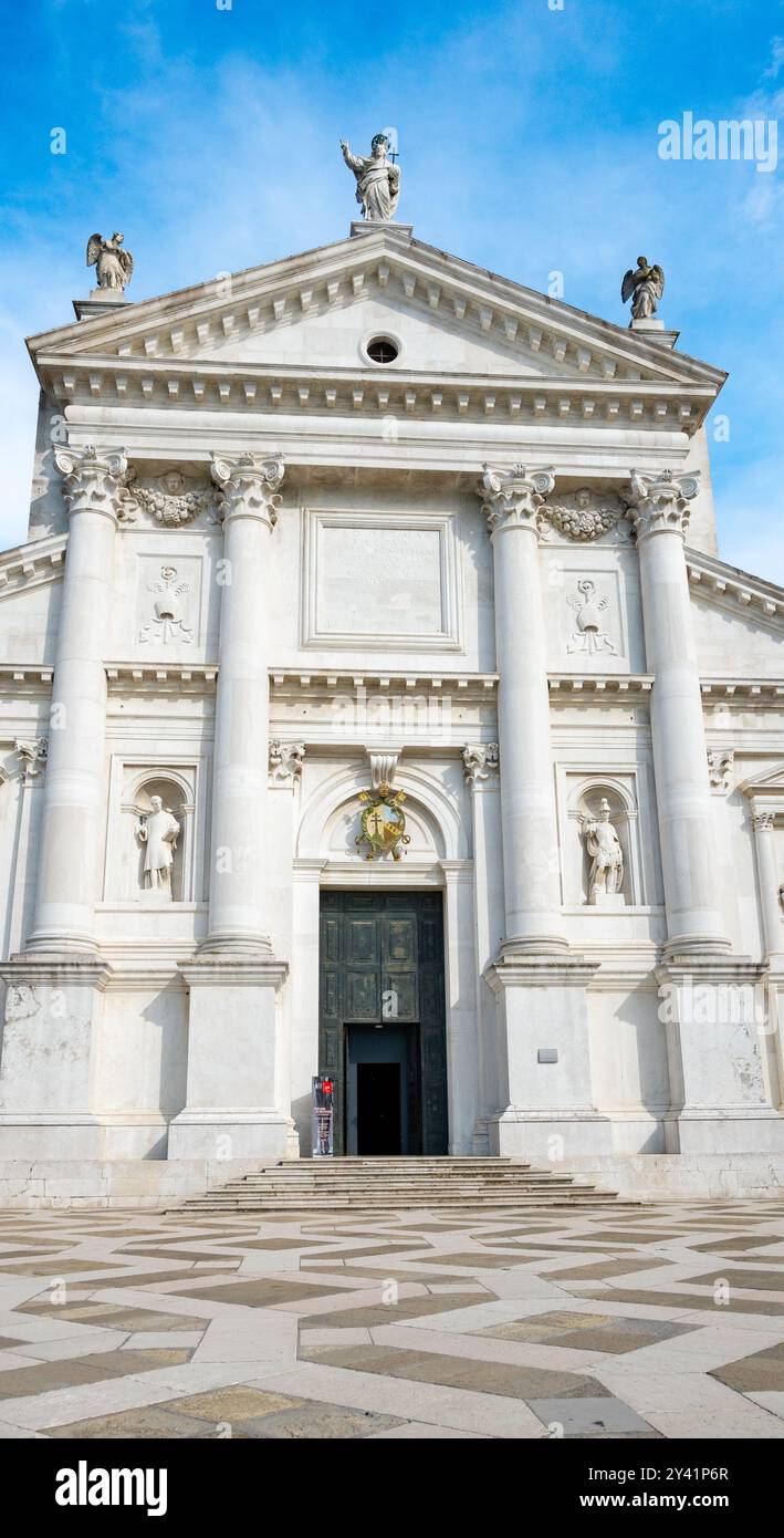 Venise, Italie, façade de Basilica di San Giorgio Maggiore, Editorial seulement. Banque D'Images