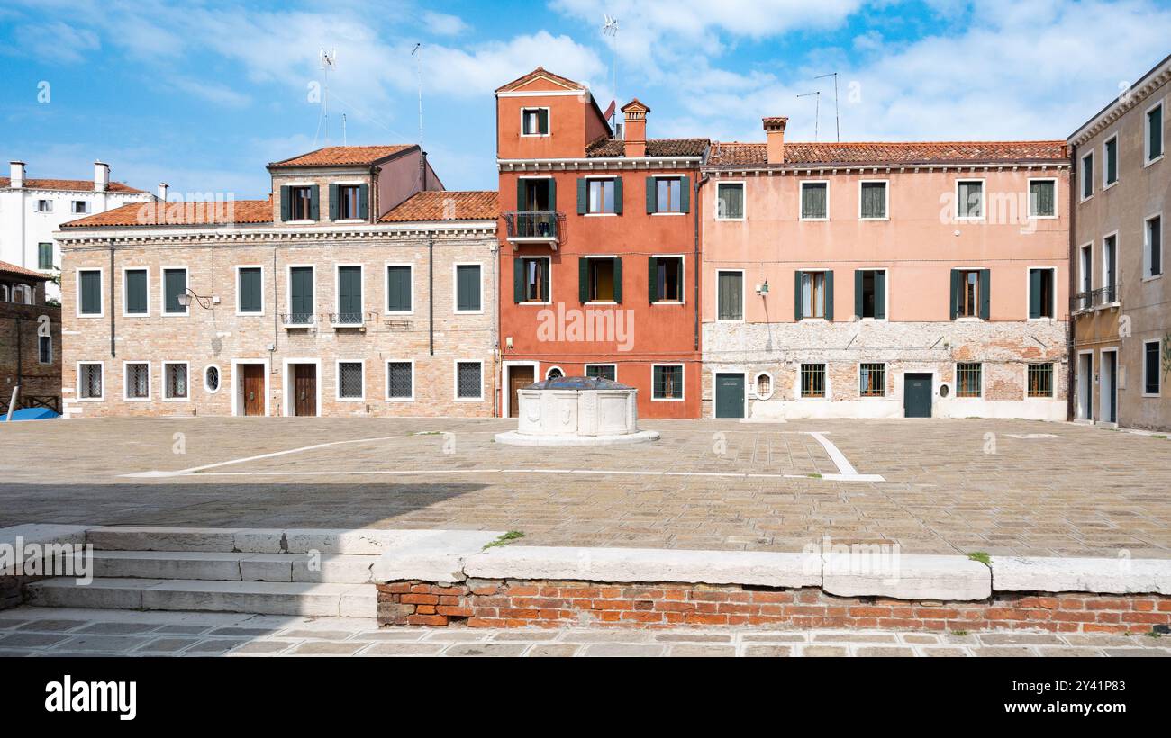 Venise, Italie, Campo San Trovaso dans le quartier de Dorsoduro, éditorial seulement. Banque D'Images