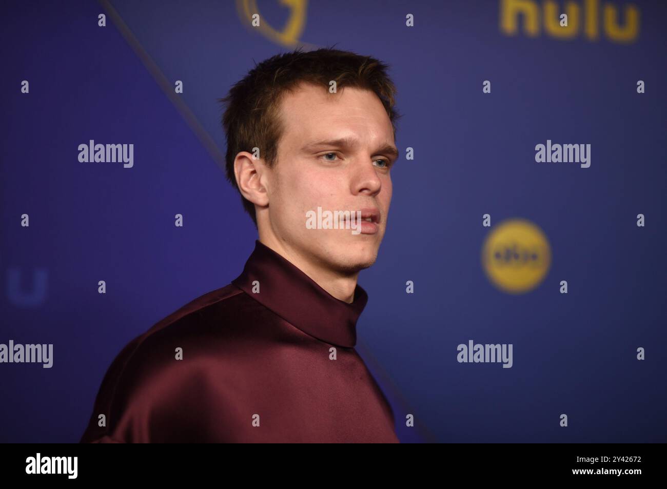 Finn Bennett arrives at the 76th Primetime Emmy Awards on Sunday, Sept. 15, 2024, at the Peacock Theater in Los Angeles. (Photo by Richard Shotwell/Invision/AP) Banque D'Images
