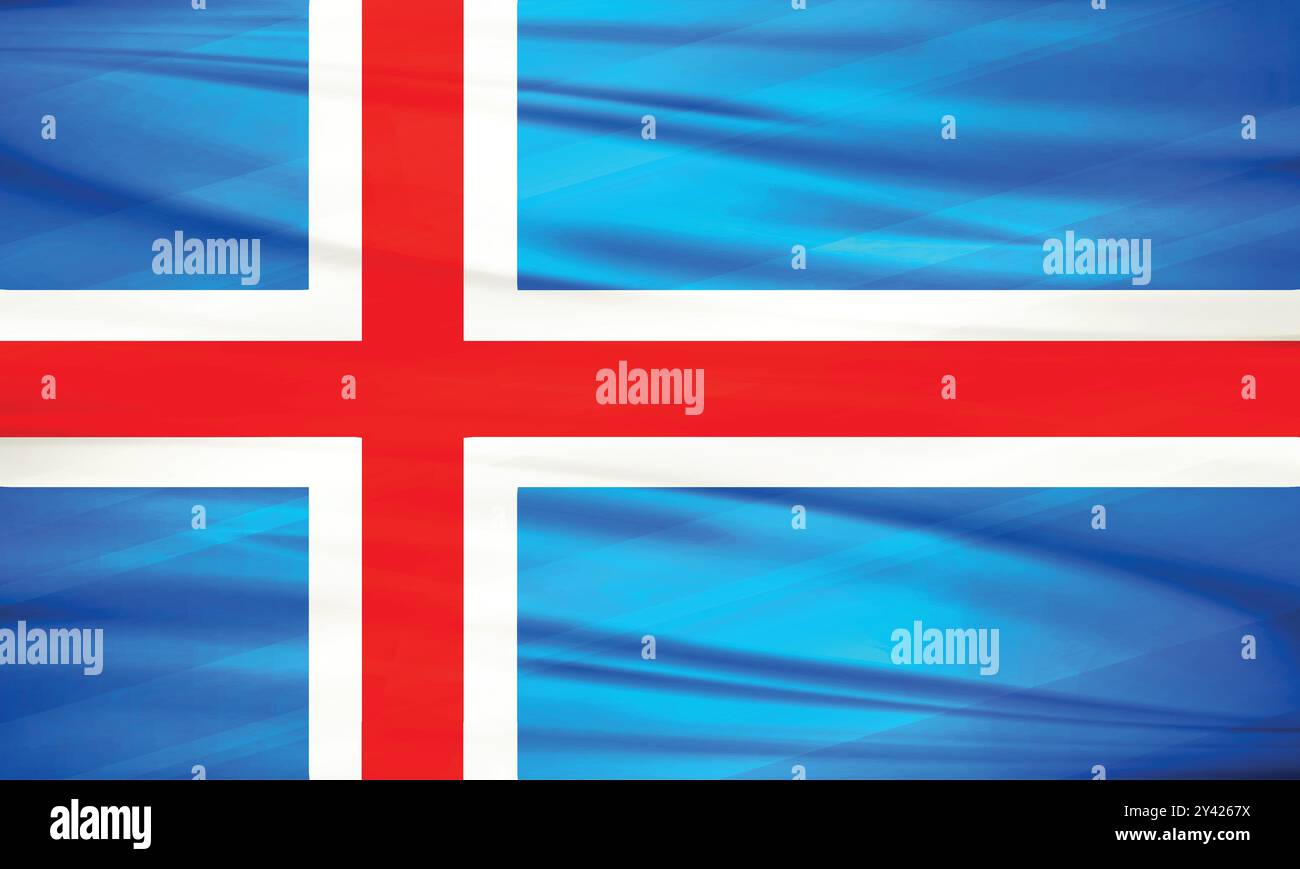 Drapeau de l'Islande et vecteur modifiable, drapeau du pays de l'Islande Illustration de Vecteur