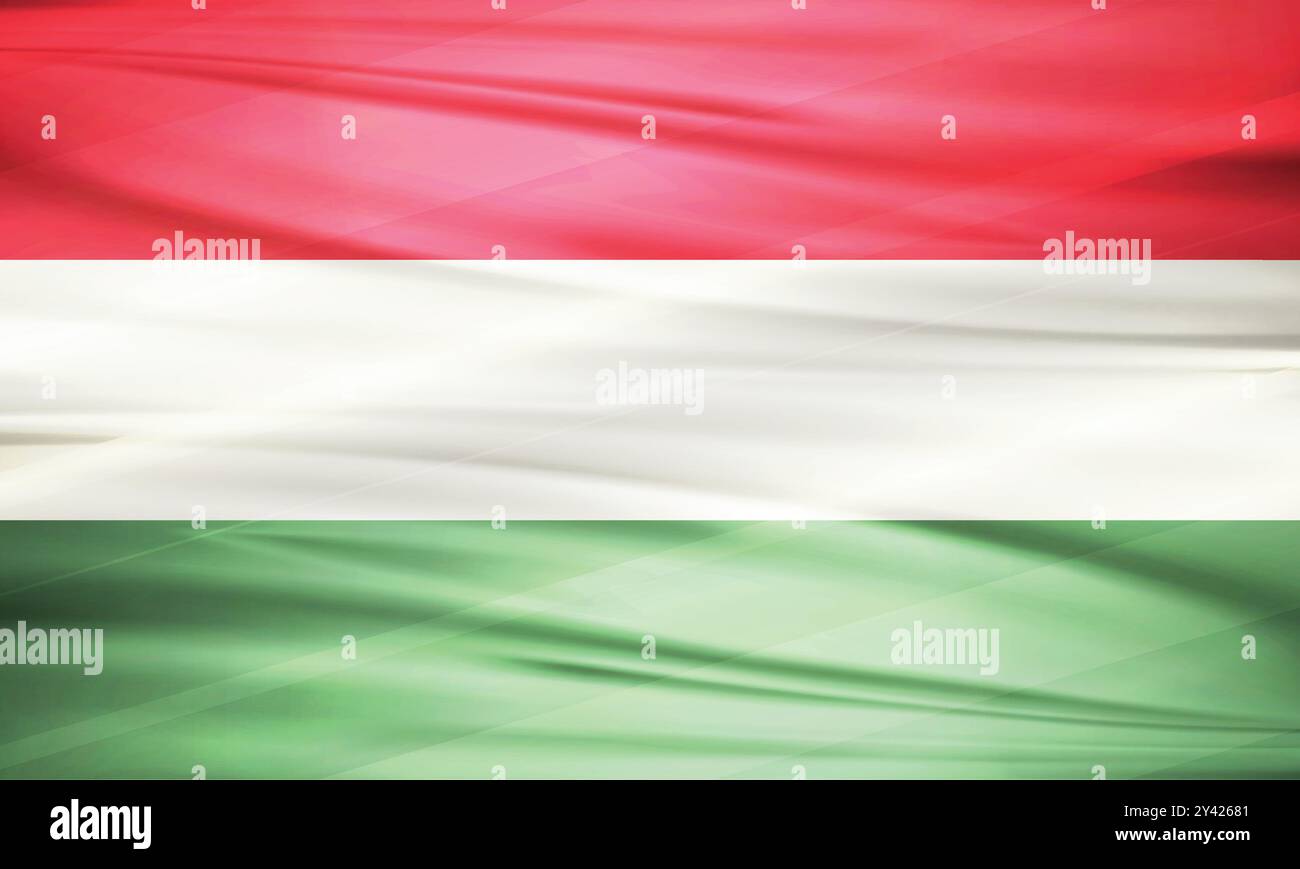 Drapeau de la Hongrie et vecteur modifiable, drapeau du pays de la Hongrie Illustration de Vecteur