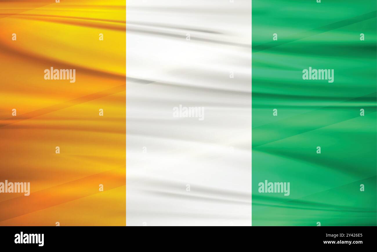 Drapeau de Côte d'Ivoire et vecteur modifiable, drapeau de pays de Côte d'Ivoire Illustration de Vecteur