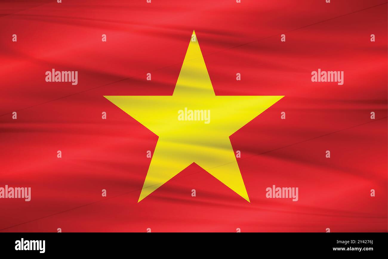 Drapeau du Vietnam et vecteur modifiable, drapeau du pays du Vietnam Illustration de Vecteur