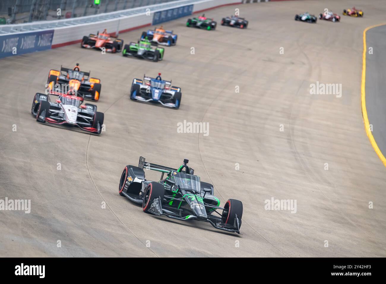 Lebanon, TN, États-Unis. 15 septembre 2024. CONOR DALY (78) (États-Unis), pilote de la SÉRIE NTT INDYCAR, de Noblesville, Indiana, court à travers les virages lors du Grand Prix Big machine Music City présenté par Gainbridge au Superspeedway de Nashville à Lebanon, TN. (Crédit image : © Walter G. Arce Sr./ASP via ZUMA Press Wire) USAGE ÉDITORIAL SEULEMENT! Non destiné à UN USAGE commercial ! Crédit : ZUMA Press, Inc/Alamy Live News Banque D'Images