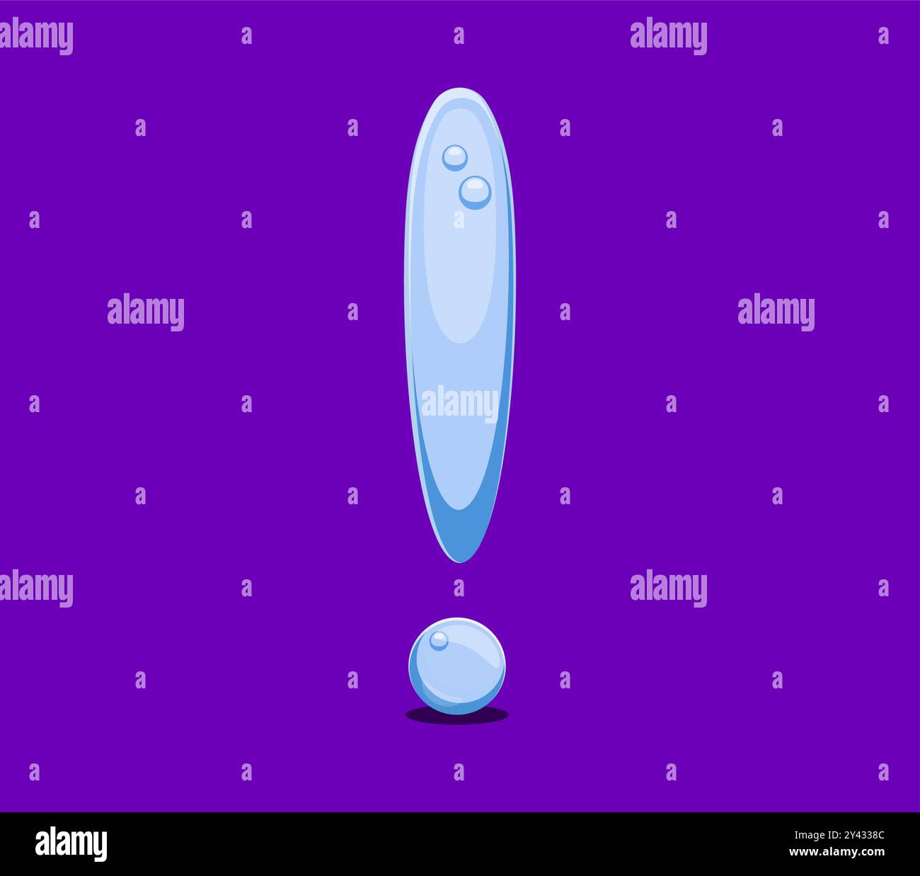 Point d'exclamation, police joyeux Noël, alphabet Noël. Type de vacances d'hiver de dessin animé, symbole de police de caractère festif. Vecteur signe de ponctuation enneigé ou gelé, glyphe typographique ludique ou marque de message d'alarme Illustration de Vecteur