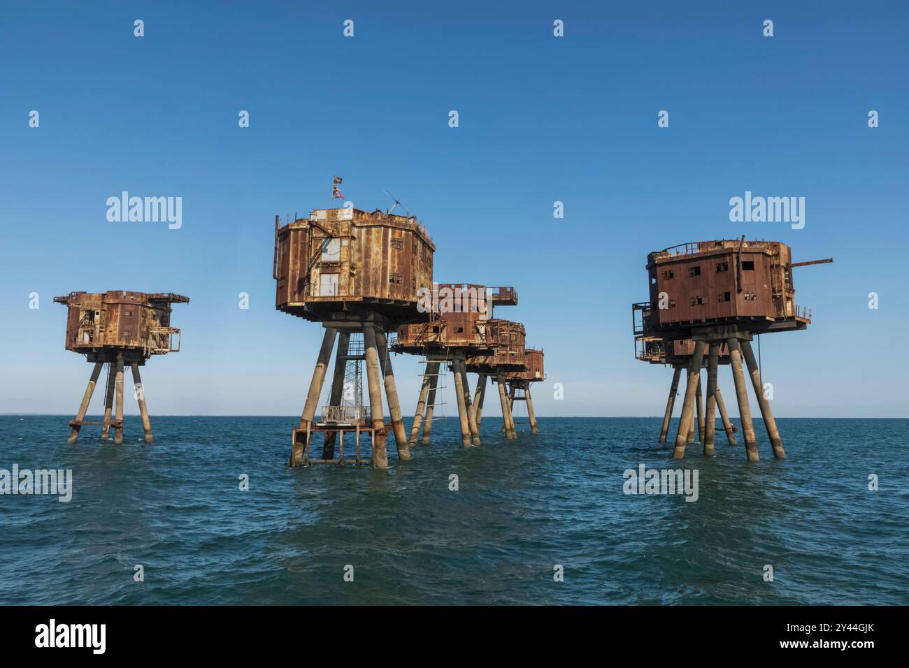 Angleterre, Kent, État de la Tamise, le Seafort de l'armée de sable rouge de la seconde Guerre mondiale conçu par l'ingénieur Guy Maunsell daté de 1943 Banque D'Images