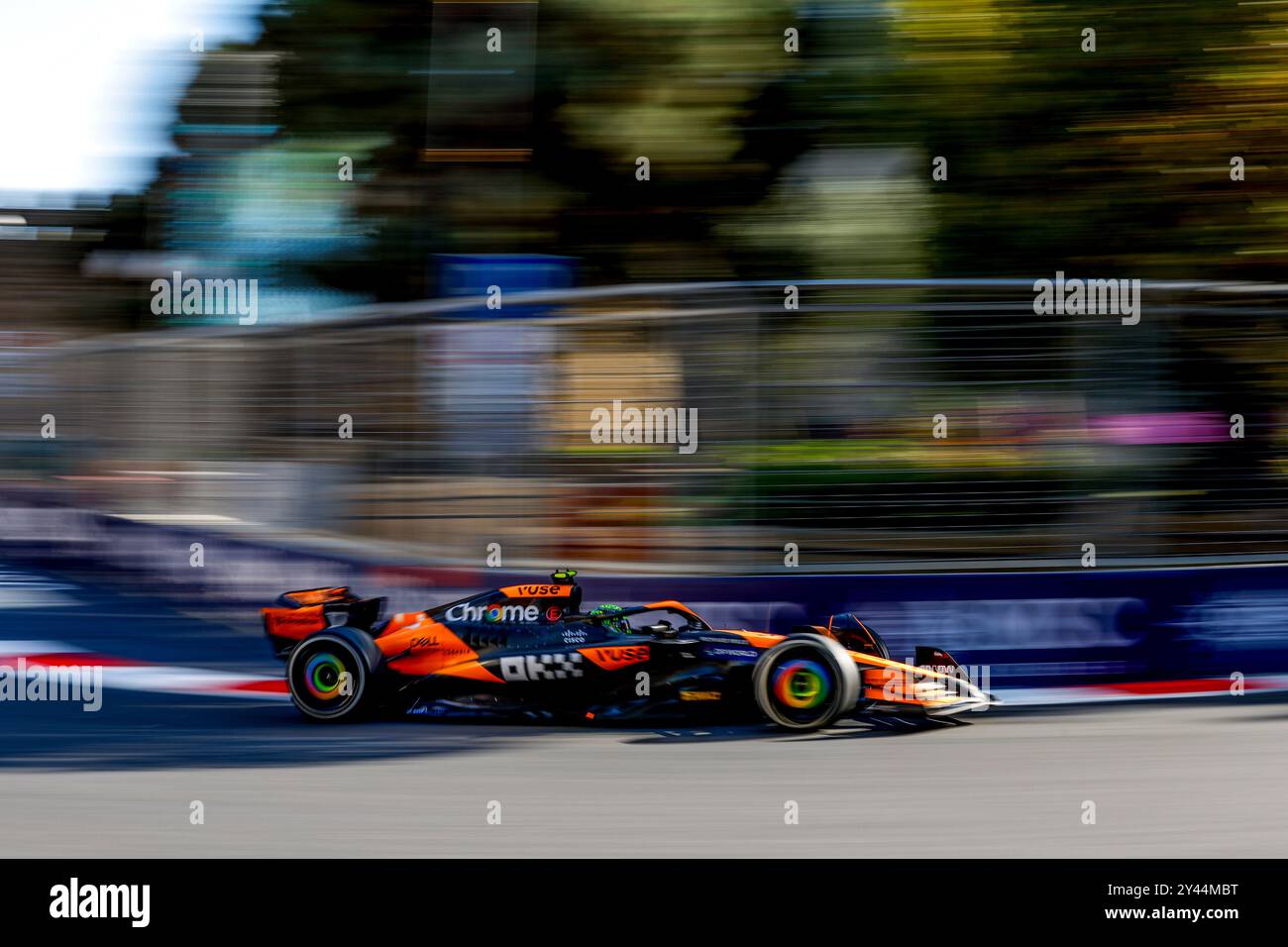 #4 Lando Norris (GBR, McLaren Formula 1 Team), Grand Prix de F1 d'Azerbaïdjan sur le circuit de Bakou City le 15 septembre 2024 à Bakou, Azerbaïdjan. (Photo de HOCH Zwei) Banque D'Images