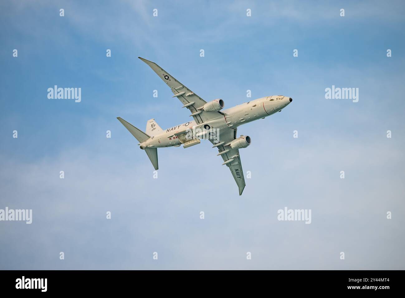 GOLD COAST, QUEENSLAND, AUSTRALIE, 16 AOÛT 2024. Boeing P-8A Poseidon USA Navy anti-sous-marin, avion de patrouille maritime au Pacific Airshow. Banque D'Images
