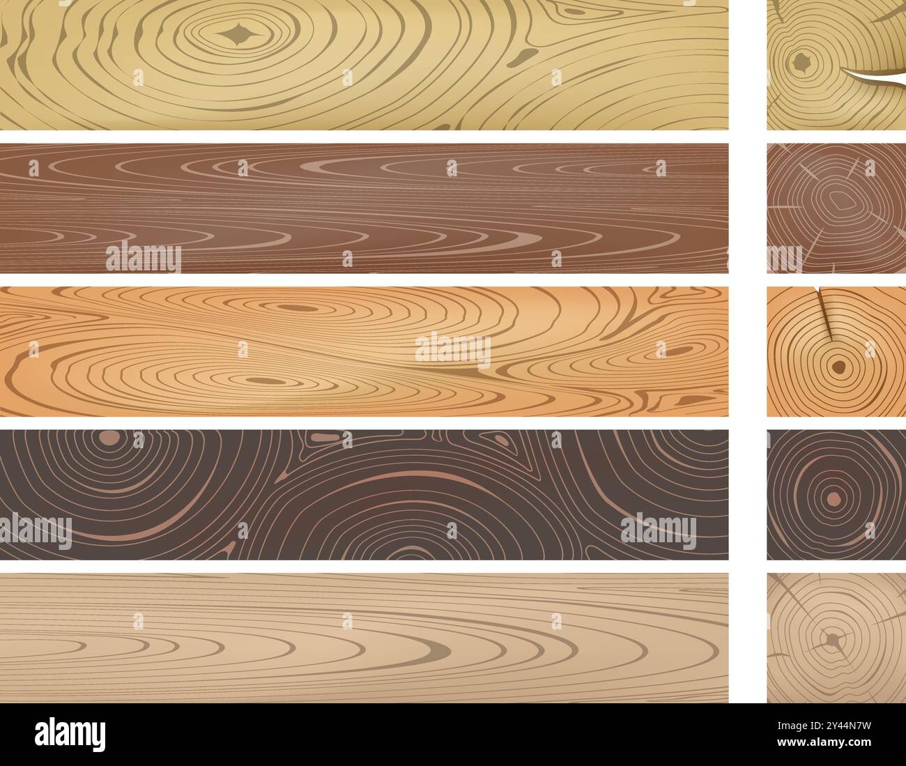 Ensemble de structure de surface en bois varié Illustration de Vecteur
