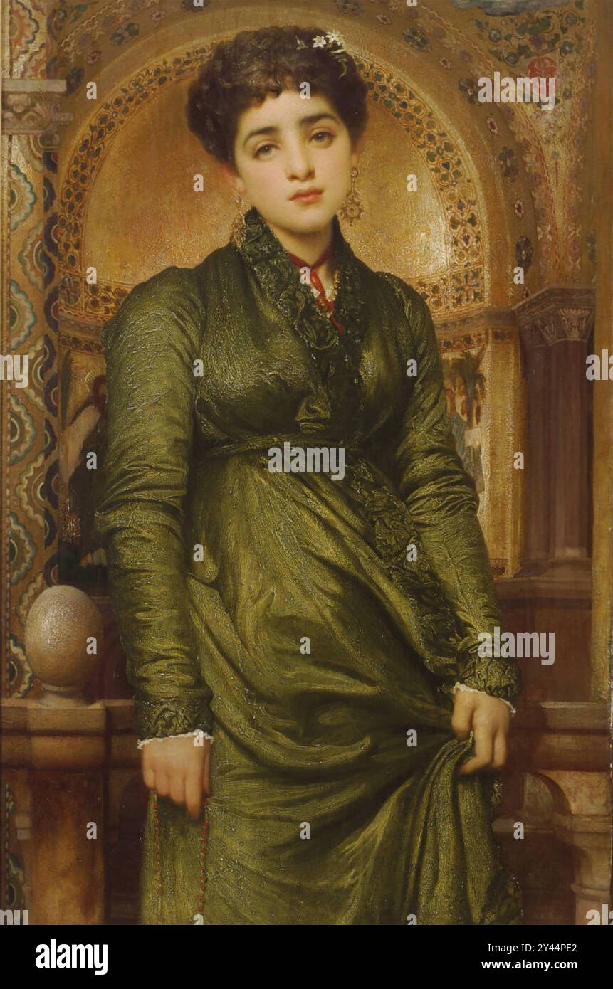 FREDERIC LEIGHTON (1830-1896) artiste anglais. "Après les Vêpres" 1871. Banque D'Images