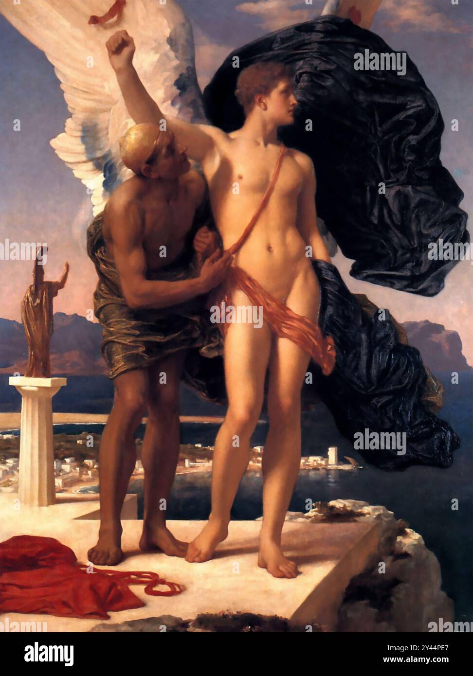 FREDERIC LEIGHTON (1830-1896) artiste anglais. ICARE et DAEDALUS c 1869 Banque D'Images
