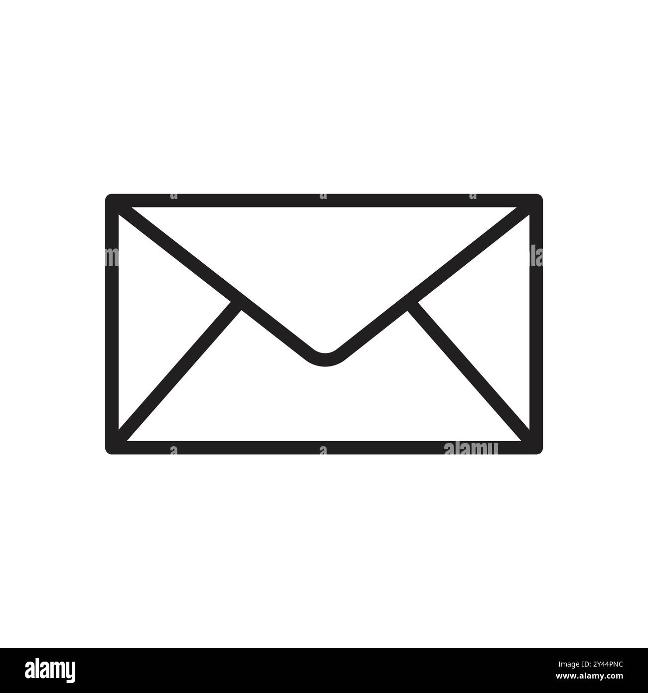 Icône de ligne de courrier avec contour modifiable. Convient pour la conception de page Web, d'application mobile, d'interface utilisateur, d'interface utilisateur et d'interface graphique. Illustration de Vecteur