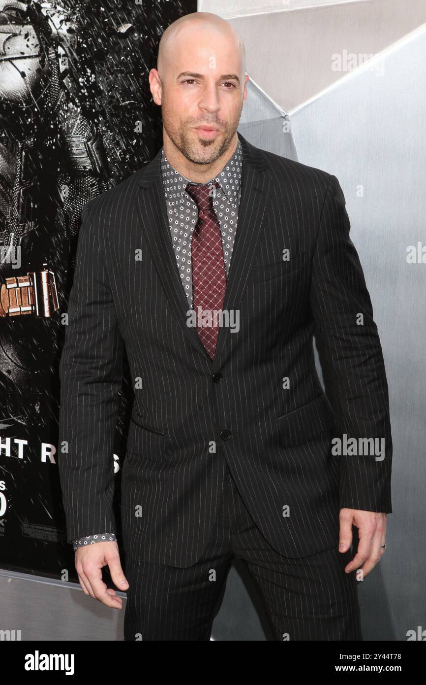 Chris Daughtry assiste à la première mondiale de « The Dark Knight Rises » à New York. Banque D'Images