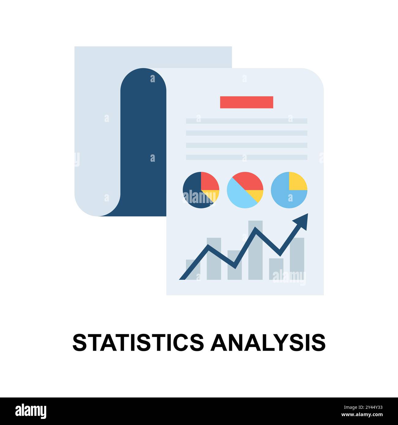 Illustration conceptuelle bien conçue de l'analyse statistique, vecteur d'analyse commerciale Illustration de Vecteur