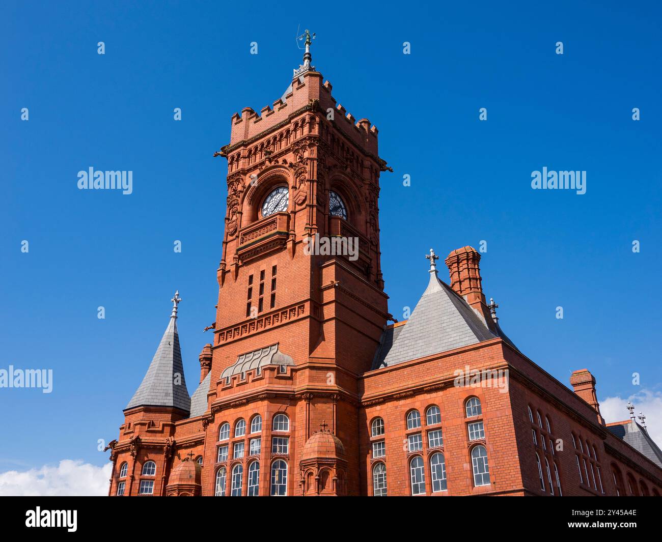 Pierhead Building, Welsh Government Building, Cardiff Bay, Cardiff, pays de Galles, UK, GB. Banque D'Images