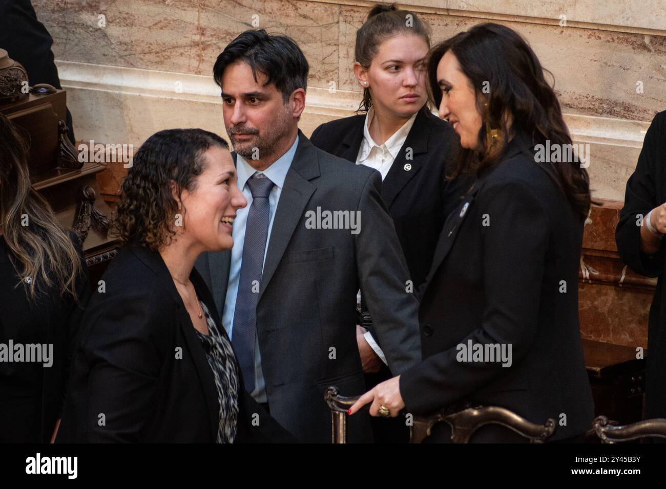 Buenos Aires, Argentine. 15 septembre 2024. Buenos Aires, Argentine. 15 septembre 2024. Victoria Villarroel, vice-présidente de l'Argentine, était à la présentation du budget pour 2025 faite par le président Javier Milei. (Photo de Sebastian Hipperdinger/Sipa USA) crédit : Sipa USA/Alamy Live News Banque D'Images