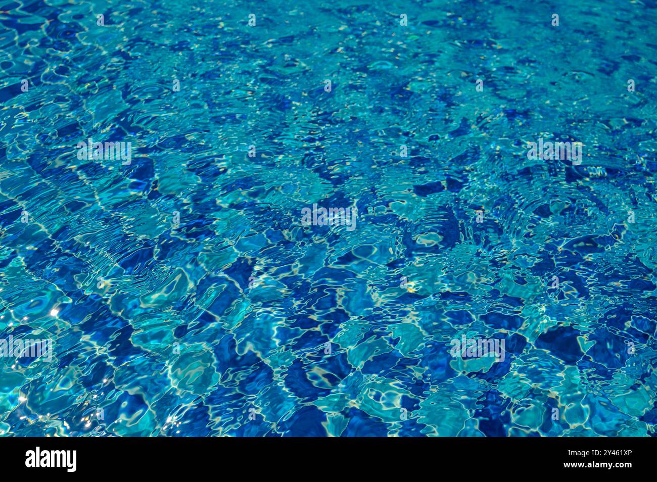 Fond bleu d'eau douce, plein cadre de la piscine Banque D'Images