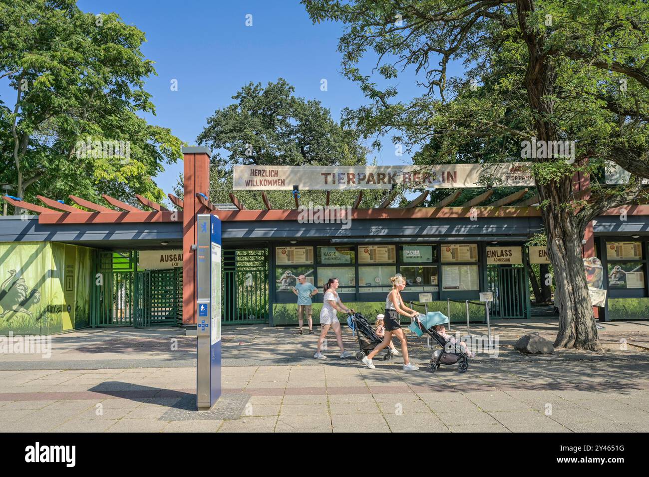 Eingang Tierpark Friedrichsfelde, Lichtenberg, Berlin, Allemagne Banque D'Images